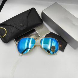 Diseñador hombres gafas de sol Raybans aviadores para mujer rayos polarizados para hombre piloto clásico prohibición gafas de sol conducción 3025 58 mm gafas de sol