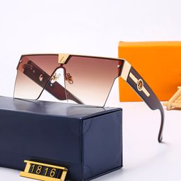 Diseñador Hombres Gafas de sol Moda Sunglass Mujeres Business Adumbral Classic Beach Anteojos Gafas de sol de lujo Pilot Glass con caja 236212C