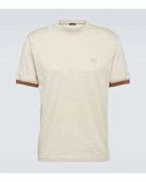 Designer Heren T-shirt Loro Piana Heren Wit Katoenen Jersey T-shirt Korte Mouwen Tops Zomer T-shirt