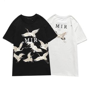 Designer Hommes T-shirt Hommes T-shirts Mode Hommes Col Rond T-shirt Automne Casual Hommes Femmes T-shirts Hommes Hip Hop T-shirts Manches Casual Paix Grue Imprimer Tops Vêtements