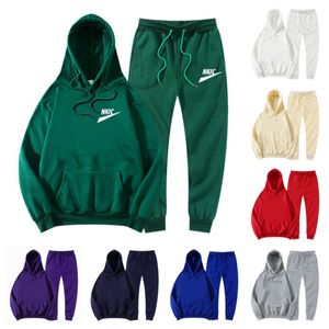 Diseñador Hombres Chándal Sport Tech Fleece Set Sudadera con capucha Hombres Mujeres Conjuntos verdes Primavera Otoño Sudaderas con capucha Pantalones 2 piezas Streetwear Moda Chaqueta de invierno Ropa