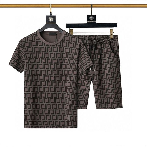 Diseñador Hombres Chándales Diseño de moda Camiseta Pantalones de celosía clásicos Conjuntos de 2 piezas Camisas cortas Pantalones cortos Chándales