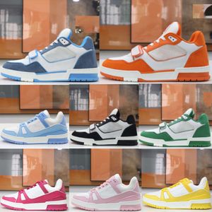 Chaussures de créateurs Hommes Baskets Chaussures en cuir Vintage Plate-forme de basket-ball Sneaker Femmes Baskets Semelle extérieure en caoutchouc Chaussures avec boîte 36-45 486