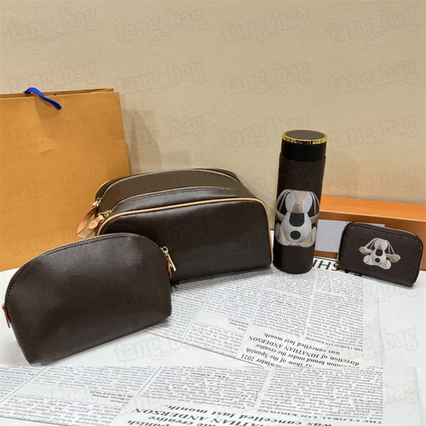 Designer hommes voyageant trousse de toilette femmes laver grande capacité cosmétique trousse de toilette pochette maquillage trousse de toilette porte-carte sacs tasse ensemble