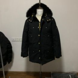 Designer Heren Winterdons Canada Jas Outdoor vrijetijdsjassen Winddichte overjas Waterdichte sneeuwbestendige puffer Dikke kraag Echt Wolfsbont Mooses S30D Knokkels Ganzen