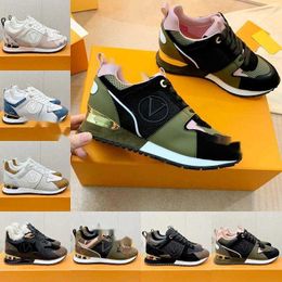 Designer-Sneaker für Herren und Damen, Run Away, Freizeit-Turnschuhe, geriffelte Gummi-Außensohle, verstecktes Fußbett für Höhe und raffinierte Details, Kreis-Buchstaben-Markierung, eingravierter Sneaker, heiß