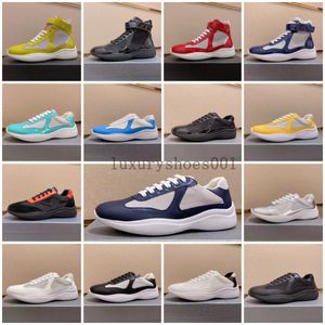 Designer Heren Dames Americas Cup Xl Lederen Sneakers Hoge Casual Schoenen Hoge Kwaliteit Platte Sneakers Outdoor Training Schoenen Grootste Maat 47 3.20 02