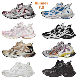 Designer Hommes Femmes Chaussures de sport Paris Runner 7 7.0 Transmit Sens Retro Baskets Noir Blanc Rose Bleu Bourgogne Baskets Deconstruction Taille 35-46