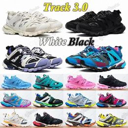 2024 Designer Hommes Femmes Casual Chaussures Track 3 3.0 Triple blanc noir Baskets Tess Gomma cuir Entraîneur Imprimé Plate-forme formateurs chaussures