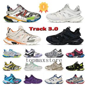 Diseñador Hombre Mujer Zapato Track 3 3.0 Triple blanco negro Entrenadores Tess.s.Zapatillas deportivas Gomma Trainer de nailon con plataforma estampada