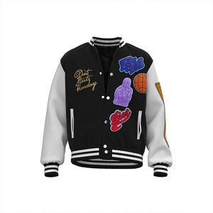 Designer hommes femmes lâche jeune manteau de laine décontracté enleceau veste universitaire veste de baseball homme brodé lakers de vêtements de sport noirs