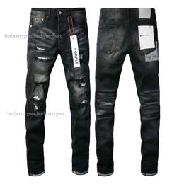 Designer hommes pantalons de femmes jeans violets trou d'été broderie de qualité violet jean jean denim pantalon pour hommes jeans pourpre