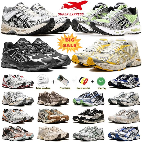 Diseñadores Mujeres Mujeres zapatos para correr gel nyc grafito ostras gris gt 2160 kayanos 14 crema solar energía avena pura plateado blanco naranja para hombre entrenador deportes deportivos 36-45