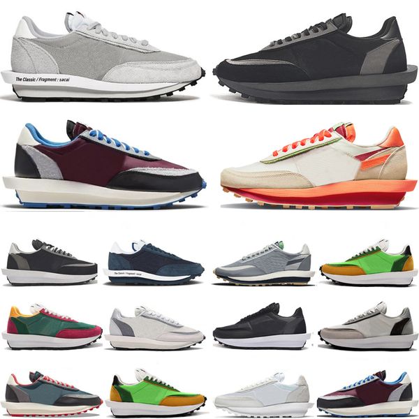 Diseñador Waffle LDV Waffle Hombres Mujeres Zapatos para correr Universidad Rojo Triple Negro Naranja Blaze Humo Gris Pino Verde Zapatillas deportivas para hombre Zapatillas deportivas