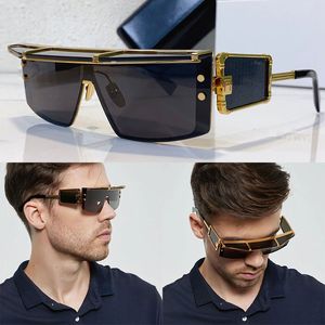 Designer Men Femmes Bouclier en forme Wonder Boy III Lunettes Grands Lunettes en alliage en alliage Titane Party Party Retro Sunglasses BPS-127D