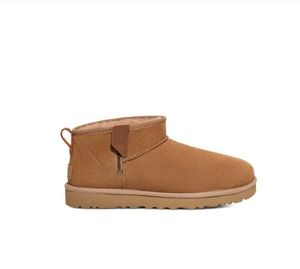 designer mannen Dames rits Ultra Mini snowboots Shearling Bootie Casual Zachte comfortabele warme laarzen schoenen met kaart stofzak Mooie geschenken