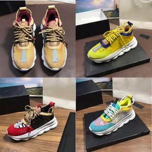 Designer Hommes Femmes Casual Chaussures Top Chain Reaction Jewels Link Trainer Chaussures Baskets Taille 35-46 avec boîte