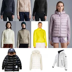 Diseñador Hombres Mujeres abajo chaqueta Doble cremallera mujer ligero Thin Parkas Francia puffer chaquetas abrigo invierno marca de moda prendas de vestir exteriores bordado insignia ropa