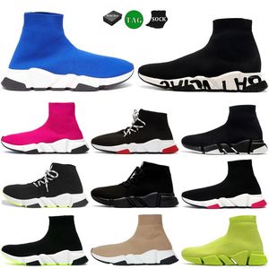 Designer Men Femme Femme Speed Trainer Boots Boots Boots chaussures décontractées Chaussures coureurs coureurs Sneakers Taille 36-46