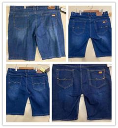 Designer Men039s plus de taillers de taille en jean Summer Design Short Fat Man Denim augmenté Cotton Pant S Mode vintage Dernier 7231431189