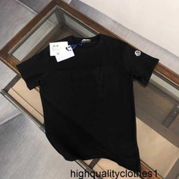 Designer Mengjia T-shirt met korte mouwen voor heren 2024 Nieuwe losse modemerk Zomer T-shirt voor heren Ronde hals met lange mouwen Top E5H6