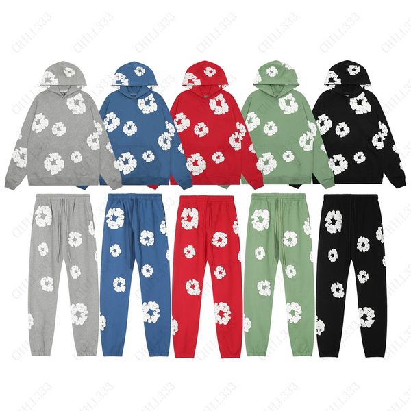 Diseñador para hombre y pantalones Lágrimas Sudadera Pantalones Algodón Deportes Unisex Chándales Sudaderas con capucha Trajes Jogger