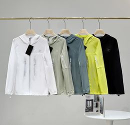 Diseñador para hombre ARC chaqueta sudaderas con capucha rompevientos Teryx abrigos verano hombres mujeres cremallera manga larga delgada chaqueta casual a prueba de viento protector solar sudaderas con capucha