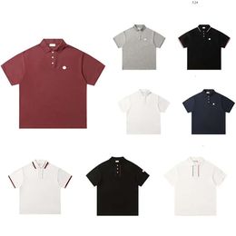 Designer Mens Basic Business Polos T-shirt Fashion France Marque T-shirts pour hommes Badges de lettres de lettres de lettres Polo 917