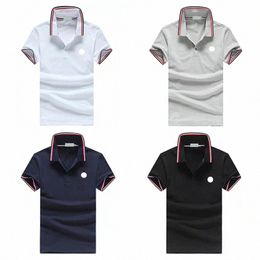 Designer mens Basic business polos T Shirt mode france marque T-shirts pour hommes brassards brodés lettre Badges polo shorts 24dY #