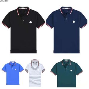 Designer Heren Basic Business Polo's t-shirt Mode Frankrijk Merk Heren T-shirts Geborduurde Armbanden Brief Badges Poloshirt