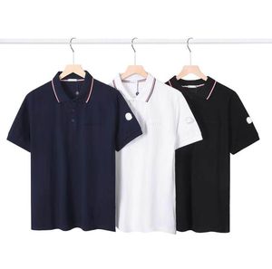 Designer Mens Basic Business Polos T-shirt Fashion France Marque Men's Loose T-shirts brodés Badges de lettre de brassard brodé