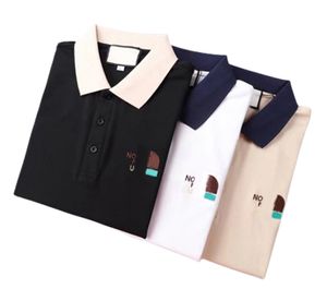 Designer Mens Basic Business PoloS T-shirt Fashion Fashion France Merk heren t-shirts geborduurde armbanden letter Badges Polo Shirt 02