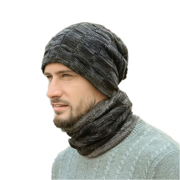 Bonnet et écharpes de styliste pour hommes, ensemble chapeau, écharpe, chaud, masque de Ski pour adultes, Bonnet Gorro, noir, marine, rouge, kaki, gris