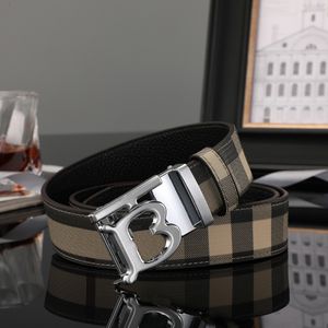 Ceinture de styliste pour hommes, boucle automatique, luxe, rayures, lettres classiques, décontractées