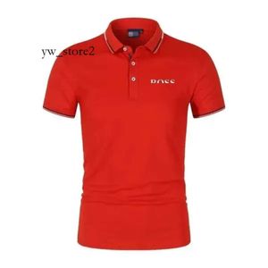 Designer Mens Boss Polo Chemise De Luxe Marque Boss Chemise Lettre Casual Manches Courtes Boss Hommes Mode Lâche Revers Demi Manches Boss Mens Polo 6299