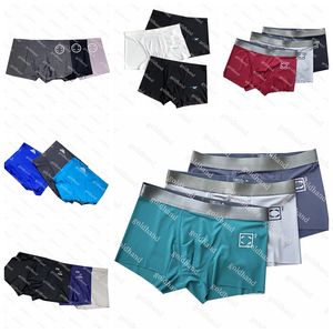 Designer Hommes Boxers Marque De Mode Sous-vêtements Hommes Sous-vêtements Respirants Sous-vêtements Sexy Coton Marée Imprimé Boxer Shorts 3pce Avec Boîte