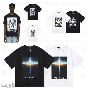 Designer Hommes Marque Hommes Femmes Européennes et Américaines Lâches Chemises Violet T-shirt Taille S/M/L/XL