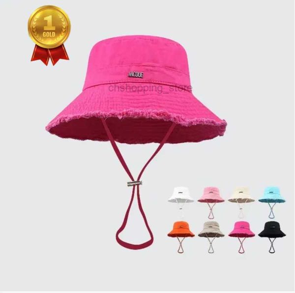 Designer Mens Bucket Hat Cap Large Brim Chapeaux Sun Prevent Bonnet Plusieurs Couleurs avec Mentonnière Réglable pour Protection98ii