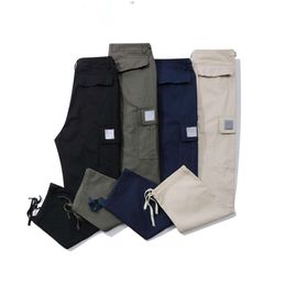 Designer Mens Cargo Pants North American High Street Pure Five Point Check Cotton Jogger Heatpants Drawp Buiten broek met zakken shorts3