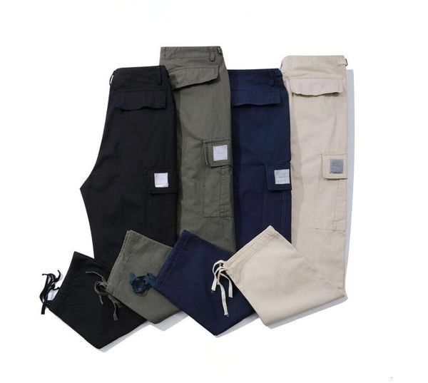 Diseñador Pantalones cargo para hombre North American High Street Algodón puro Cinco puntos Check Jogger Pantalones deportivos con cordón Pantalones al aire libre with8