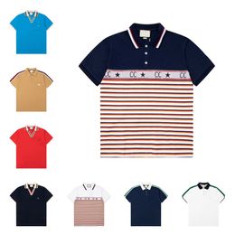 Designer Heren Casual Print Classic Polo Shirt Solid ademende T-shirt Slim Fit korte mouw Mannelijke T-shirts T-shirts Tops Tops Kwaliteit Kledinggrootte S-XXL