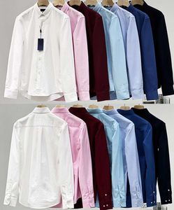 Designer Mens Casual Shirts Pony Paul Polos Tshirts Hobe Big Horse Brodemery Clothes Long Manchet Slim T-TEES TIES M-3XL Vêtements de mode 5543