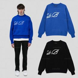 Designer Mens Cole Buxton Pulls Lettre Jacquard Sweatshirts Hommes Femmes O-cou Tricot surdimensionné Pull hip hop sport