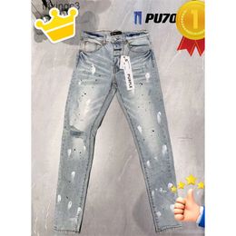 Designer heren denim broek merk modebroek rechte ontwerp retro streetwear casual joggingbroek paarse jeans joggers pant gewassen