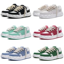 Diseñador zapatos de diamantes para hombres D-one Diseñador para estasas para mujeres blancos blancos azul color naranja color verde pastel rosa nostálgico gris entrenadores de moda al aire libre tamaño 36-45