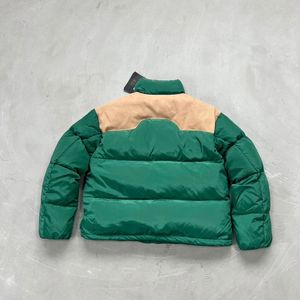 Designer Mens Down Jacket Brodé Badge Vestes d'hiver à capuche Femmes Étiquettes Complete Warm Color Blocking Puffer Jackssize