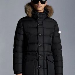 Veste en duvet pour hommes de créateur Veste en duvet de longueur moyenne avec badge brodé Veste d'hiver pour femme Vestes chaudes