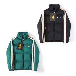 Diseñador para hombre abajo Parkas chaqueta hinchada gruesa advertir abrigos mangas bordado hombre Outwears Top S-XL