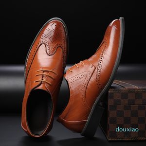Designer hommes chaussures habillées en cuir véritable marque italienne chaussures formelles hommes richelieu chaussures 2022