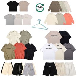 Designer Heren Essentialls T-shirts Ess 1977 Tops Kleding Pullover Hip Hop Oversized Ronde Hals 3D Letters Katoen Comfort Heren Dames Mode essentialskleding